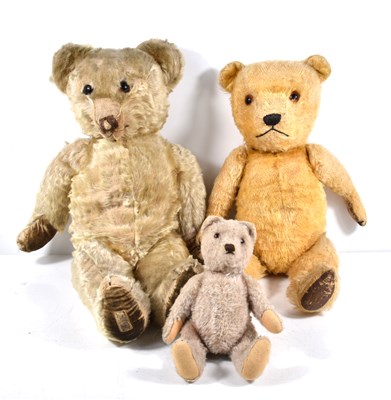 Lot 403 - Three vintage teddy bears 1950’s one with...