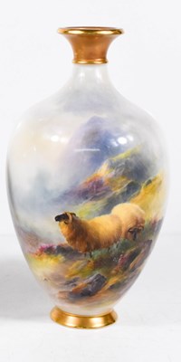 Lot 85 - A Royal Worcester vase by Harry Davis, painted...