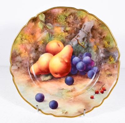 Lot 71 - A Royal Worcester fruit painted plate by...
