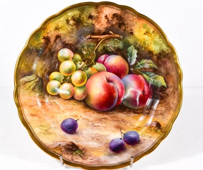 Lot 83 - A Royal Worcester fruit painted plate by...