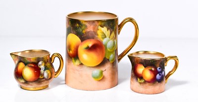 Lot 79 - Three pieces of miniature Royal Worcester...