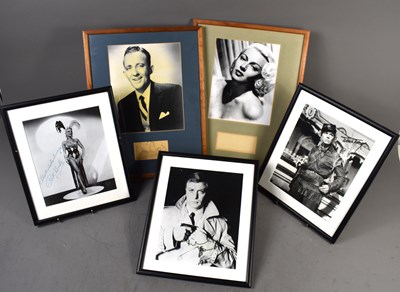 Lot 422 - A group of autographs, some signed onto...