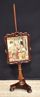 Lot 558 - A Victorian mahogany fire screen, with...