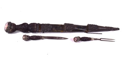 Lot 432 - A Victorian Scottish dress dirk, the blade...