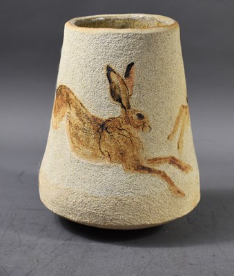 Lot 127 - Stef Ottevanger vase, stoneware with matt...