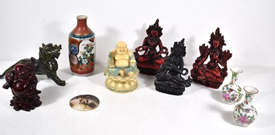 Lot 113 - A 20th century Jade carved Chinese lion,...