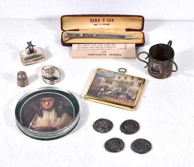 Lot 340 - A silver Yard O Led propelling pencil in the...