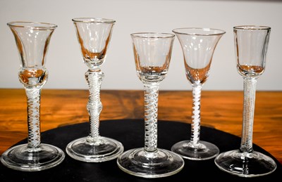 Lot 64 - A group of 18th century drinking glasses to...