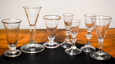 Lot 136 - A group of 18th century drinking glasses to...