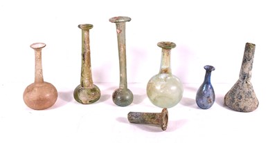 Lot 389 - A collection of Roman glass unguentaria to...