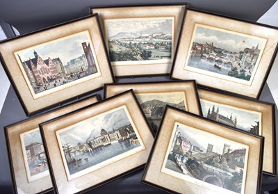 Lot 503 - A group of eight 19th century coloured...