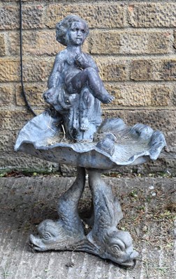 Lot 547 - A 19th-century lead bird bath featuring a...