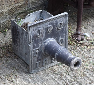 Lot 549 - A 19th century lead water pump spout / hopper,...