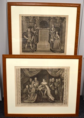 Lot 523 - Two 18th century copperplate engravings, both...