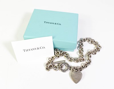 Lot 143 - A Tiffany & Co. silver chain link necklace,...