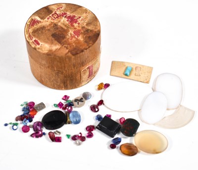 Lot 38 - A box containing various gemstones, unmounted,...