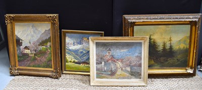 Lot 468 - A collection of oil paintings on canvas and...