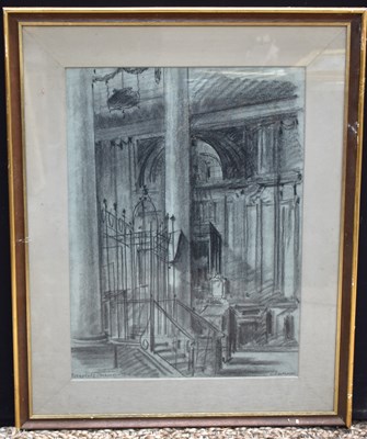 Lot 374 - George Loukomski (Russian,1884-1954); a pastel...
