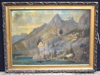 Lot 360 - Antonio Coppola ?? (Italian, 1839-1916); Lake...