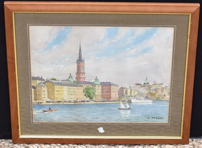 Lot 245 - Carl Felkel (1896-1978); Waterfront at...