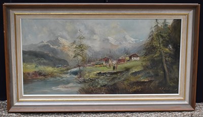 Lot 257 - G. Follini. (20th century); Swiss Alpine...
