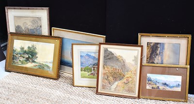 Lot 460 - A group of watercolour painting depicting...