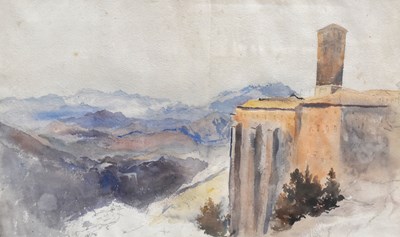 Lot 355 - An early 20th century unfinished watercolour...