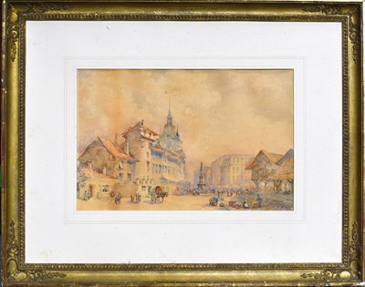 Lot 170 - A 19th-century watercolor painting depicting a...