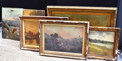 Lot 459 - A group of rural and river landscapes, a/f, to...