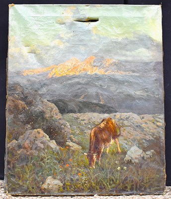 Lot 197 - G. Forst?, (19th century); Swiss Alpine scene...
