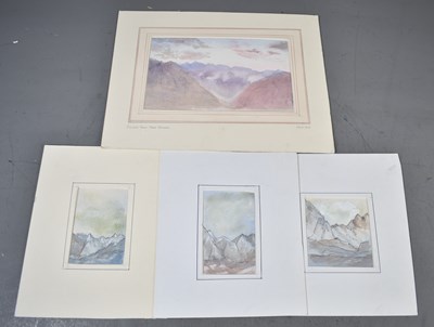 Lot 80 - A group of four watercolours depicting Swiss...