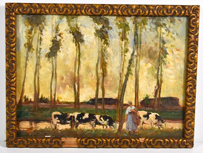 Lot 503 - M. Levis (early 20th century): Woman and...