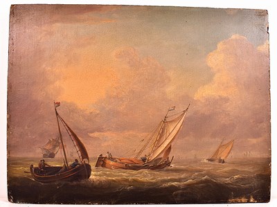 Lot 489 - An early 19th century oil on panel depicting...