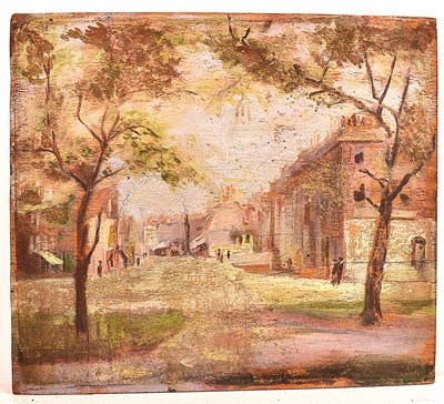 Lot 450 - A late 19th century French oil on panel...