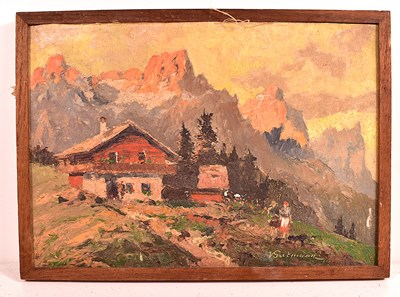 Lot 491 - V. Gutmamn (late 19th century): Swiss Alpine...