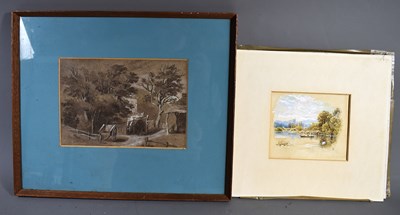 Lot 434 - A 19th century watercolour monogrammed FB, a...