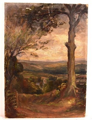 Lot 453 - A late 19th century oil on board depicting a...
