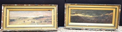 Lot 455 - A pair of 19th century oil on canvas depicting...