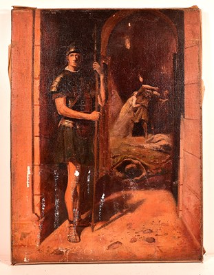 Lot 456 - An early 20th century oil on canvas depicting...