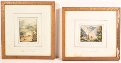 Lot 486 - Two miniature watercolours, 19th century, one...