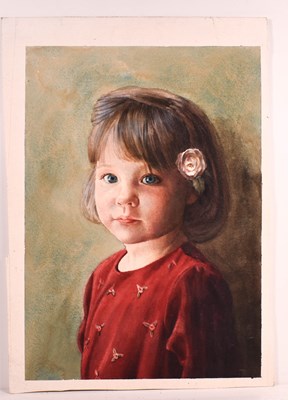 Lot 513 - A 20th century portrait of a young girl with...