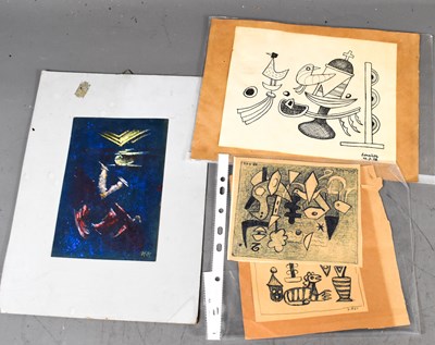 Lot 497 - Schallen, three small sketches, circa 1960s,...