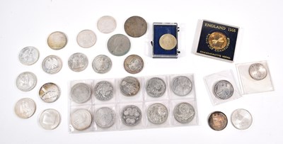Lot 35 - A group of coins, predominantly silver to...