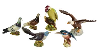Lot 235 - A group of Beswick pottery bird figurines to...