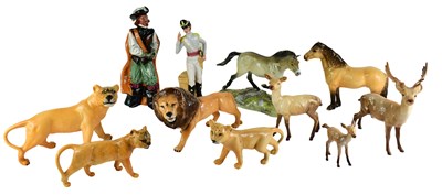 Lot 236 - A group of Beswick pottery figurines to...