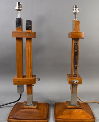 Lot 511 - A pair of David Linley walnut and chrome...