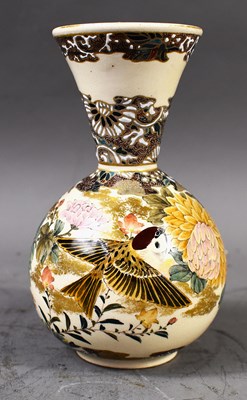 Lot 353 - A Japanese Satsuma Meiji period earthenware...