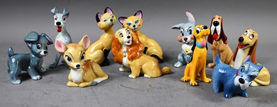Lot 248 - A complete set of ten Wade "Walt Disney" blow...