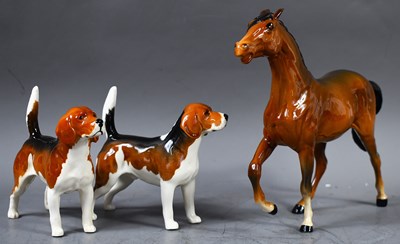Lot 203 - A Beswick "Spirit of Freedom" horse in a brown...