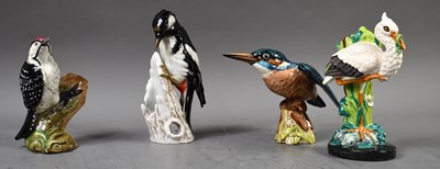 Lot 216 - A Minton Majolica style model of a Stork,...